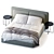 Stylish Felini Bed 3D model small image 2