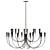 Iiona Brass Candelabra Chandelier, Modern 3D model small image 3