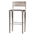 Luxury ORO Silver Bar Stool 3D model small image 1