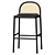 Elegant Cane Bar Stool 3D model small image 1