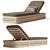 Restoration Hardware Teak Chaise Lounge 3D model small image 1