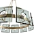 Elegant Glass Chandelier Lighting Fixture 3D model small image 2