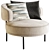 Elegant NEUILLY LOUNGE Furniture Piece 3D model small image 1