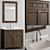  Black Classic Bathroom Set 56 3D model small image 1