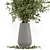 Handmade Gray Pot Bouquet Plants. 3D model small image 3