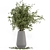 Handmade Gray Pot Bouquet Plants. 3D model small image 4