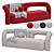 Sleek Luna Sofa 3D Model 3D model small image 1