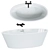 Tellkamp Space Oval Glossy Bathtub 3D model small image 1