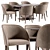 Modern Dining Set: Chair & Table 3D model small image 1