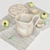 Russian Cuisine Decor Set 3D model small image 6