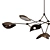 Sleek STINGRAY Chandelier Fixture 3D model small image 2