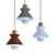 Scandi Metal-Wood Pendant Lamp 3D model small image 2