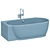 Duravit Luv Corner Bathtub with Flawless Panel 3D model small image 3