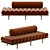 Modern Tacchini Five to Nine Bench 3D model small image 3