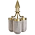 Hand Blown Glass Brass Chandelier 3D model small image 3