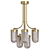 Brass Chandelier Hand-Blown Glass 3D model small image 3