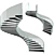 Sleek Spiral Staircase No24 3D model small image 1