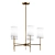 Kate Brass Chandelier Swivel Canopy 3D model small image 1
