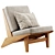 Sleek Modern Lounge Chair 105° 3D model small image 4