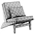 Sleek Modern Lounge Chair 105° 3D model small image 6