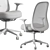 Ergonomic HermanMiller Lino Chair Set 3D model small image 2