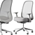 Ergonomic HermanMiller Lino Chair Set 3D model small image 3