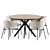 Mot Walnut Dining Set 3D model small image 3