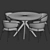 Mot Walnut Dining Set 3D model small image 4