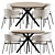 Mot Walnut Dining Set 3D model small image 5