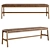 Sleek Leather Dining Bench, West Elm 3D model small image 1