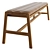 Sleek Leather Dining Bench, West Elm 3D model small image 2