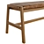 Sleek Leather Dining Bench, West Elm 3D model small image 3