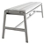 Sleek Leather Dining Bench, West Elm 3D model small image 4