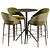 Modern Bar Stool and Table Set 3D model small image 1