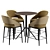 Modern Bar Stool and Table Set 3D model small image 2