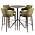Modern Bar Stool Set Konyshev OTX 3D model small image 1