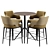 Modern Bar Stool Set Konyshev OTX 3D model small image 2