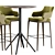 Modern Bar Stool Set Konyshev OTX 3D model small image 5