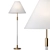 Elegant Lucite Gold Floor Lamp 3D model small image 1