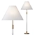 Elegant Lucite Gold Floor Lamp 3D model small image 2