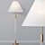 Elegant Lucite Gold Floor Lamp 3D model small image 6