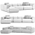 Modern Baxter Rafael Sofa in 3D 3D model small image 3