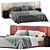 Sleek Modern Wanda Bed 3D model small image 2