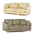 Elegant Paloma 3 Seater Sofa 3D model small image 3