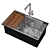 Modern Ruvati Sink with Tap 3D model small image 2