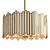 Modern Glam Gold Chandelier 3D model small image 1