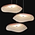 Elegant Lotus Leaf Pendant Light 3D model small image 1