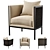 Contemporary CFC Dana Armchair 3D model small image 3