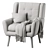 Velvet Accent Armchair LWFLIFE 2016 3D model small image 7