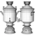 Russian Samovar Kitchen Appliance 3D model small image 3